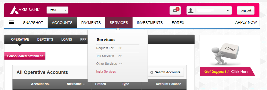 Axis-bank-account-branch-transfer-online-step2