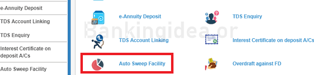 auto sweep facility in sbi